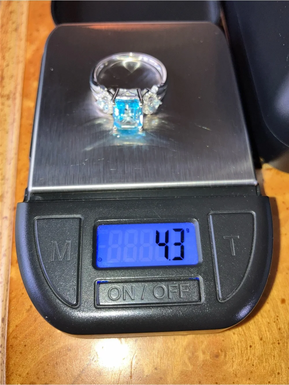 Sky Blue Topaz Sterling Silver Ring Size 10